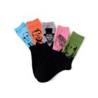 Hot Sale Classic Fashion Retro Personality Head portrait Oil Socks Combed Cotton Men women Skateboard Happy 1