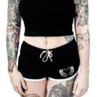 Shorts Women High Waist Gothic Skull Printed Shorts Summer Punk Style Casual Short Pants Fitness Sport 1