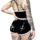 Shorts Women High Waist Gothic Skull Printed Shorts Summer Punk Style Casual Short Pants Fitness Sport 2