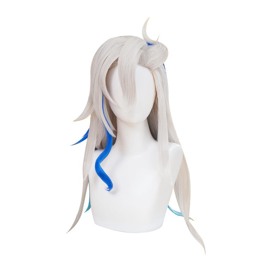 cosplayspa Fontaine Neuvillette Wig Grey Blue Genshin Impact Game Hair JMRLSW