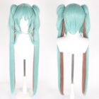 cosplayspa Hatsune Miku Inspired VOCALOID 15th Anniversary Green Curly Wig Edition HLDANT
