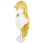 cosplayspa Princess Peach Game Wig Golden Long Hair for Cosplay 8PAK9D