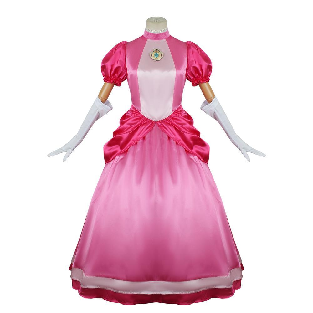 cosplayspa Princess Peach S 3XL Dress Mario Movie Inspired Cosplay PV3SJH