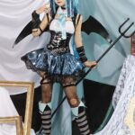 Vocaloid Hatsune Miku Devil Dress, Boots and Wig Set