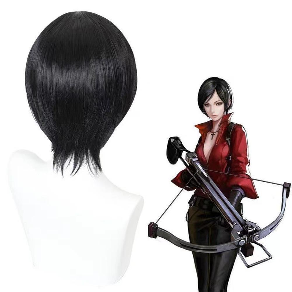 cosplayspa cosplayspa Ada Wong Short Black Wig Ready for Ship Resident Evil Cosplay M6I0YP