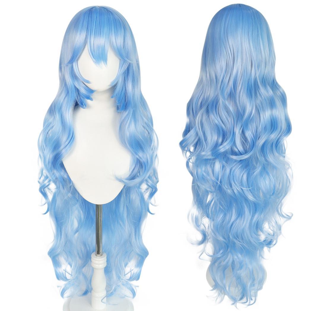 cosplayspa cosplayspa Ayanami Rei Evangelion Long Blue Wig Ultimate Anime Cosplay 7YAV28