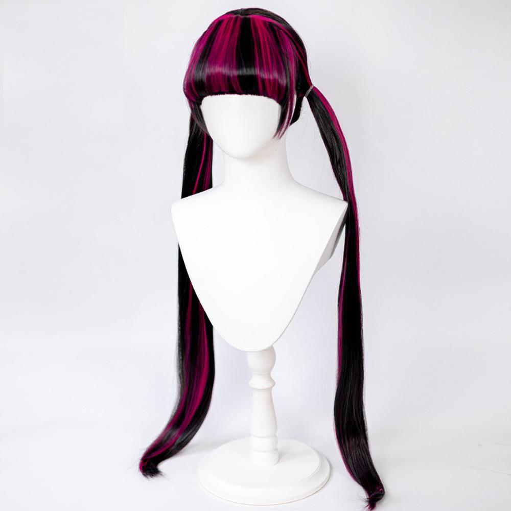 cosplayspa cosplayspa Draculaura Long Pink Wig Perfect for Monster High Fans 83U38K