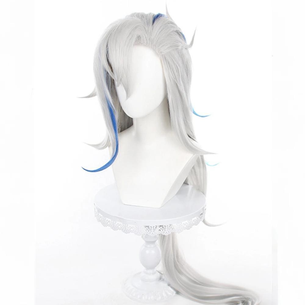cosplayspa cosplayspa Fontaine Neuvillette Wig Grey Blue Genshin Impact Game Hair OL4BL4