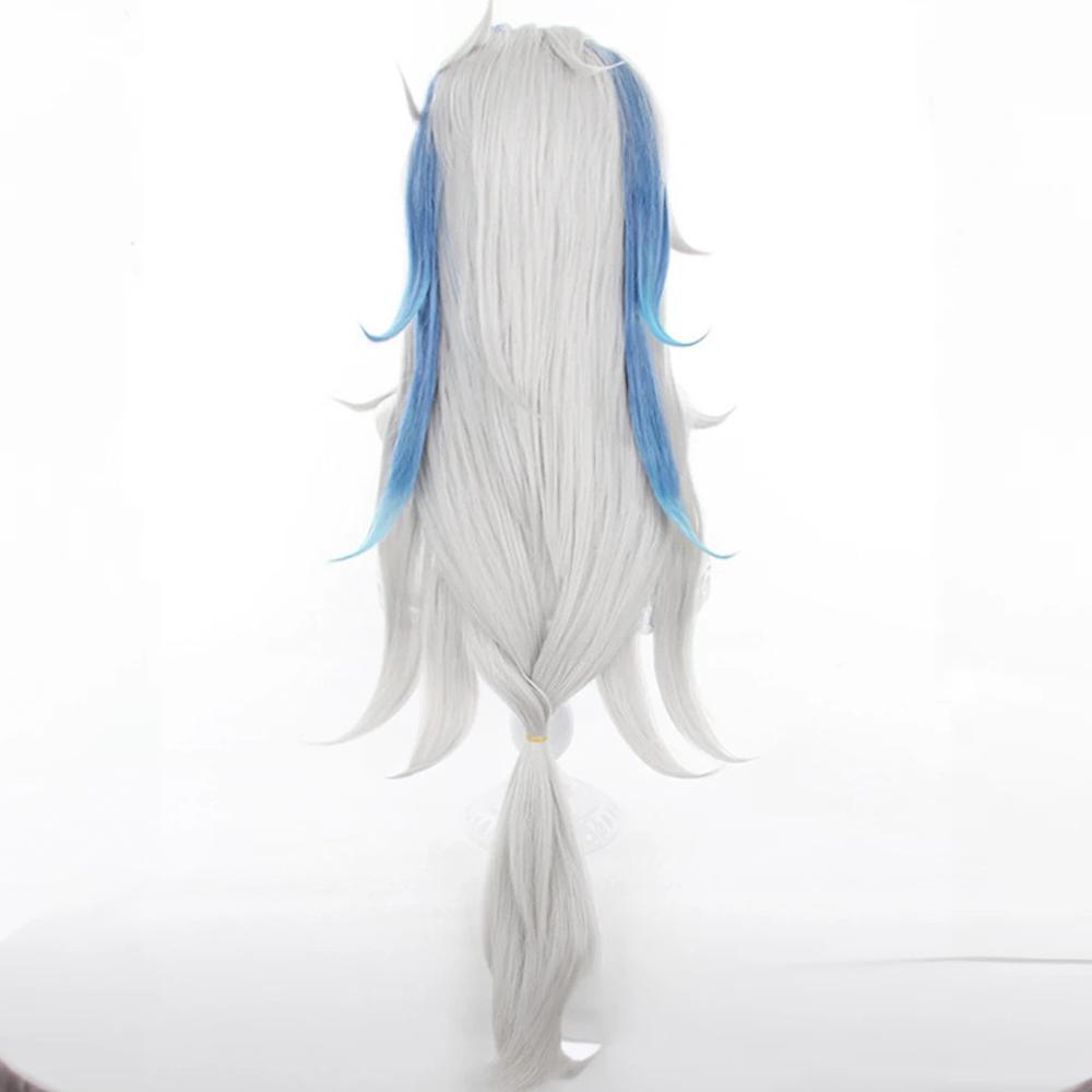 cosplayspa cosplayspa Fontaine Neuvillette Wig Grey Blue Genshin Impact Game Hair P4DUWO