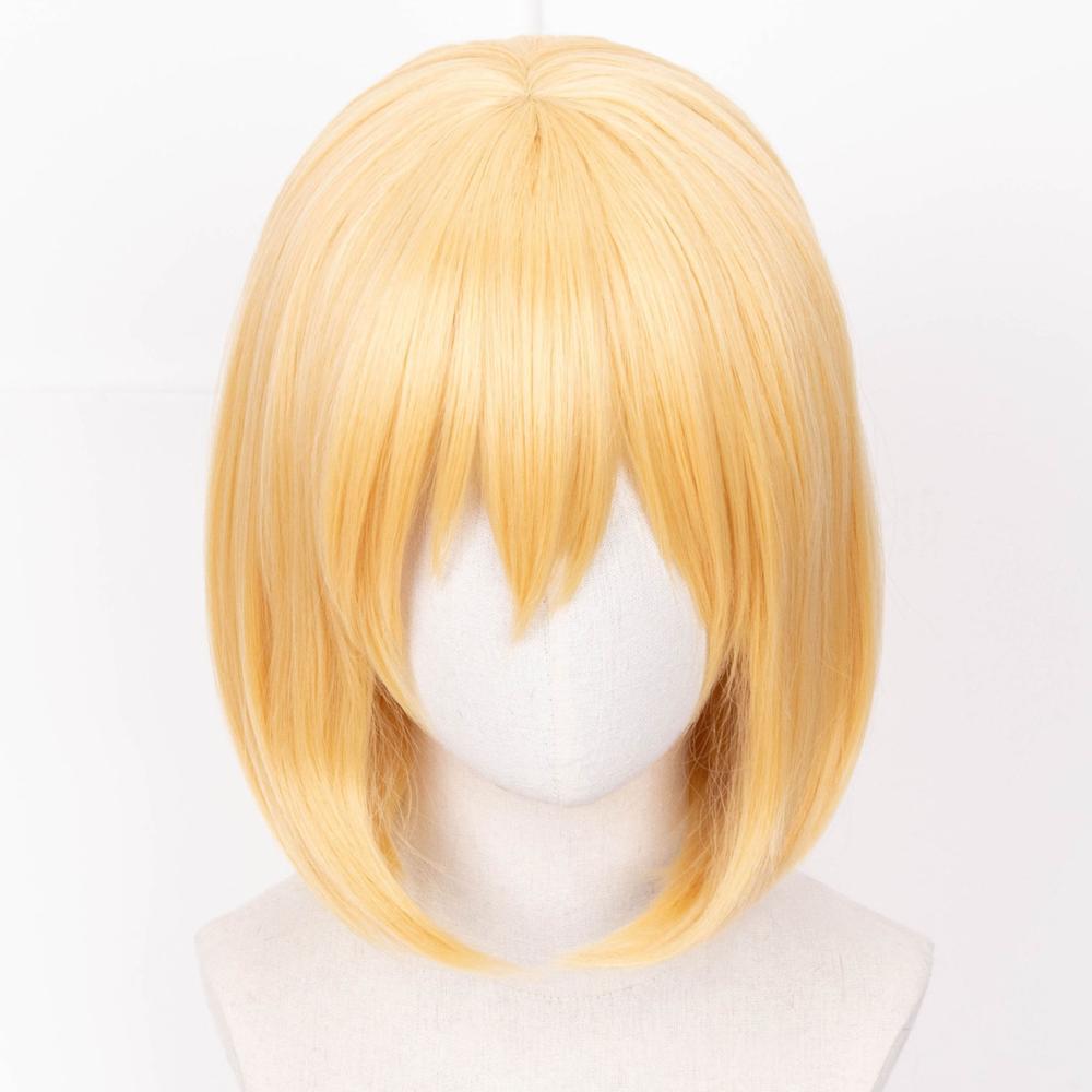 cosplayspa cosplayspa Howls Golden Short Wig Moving Castle Cosplay Set with Extras 36WTAY