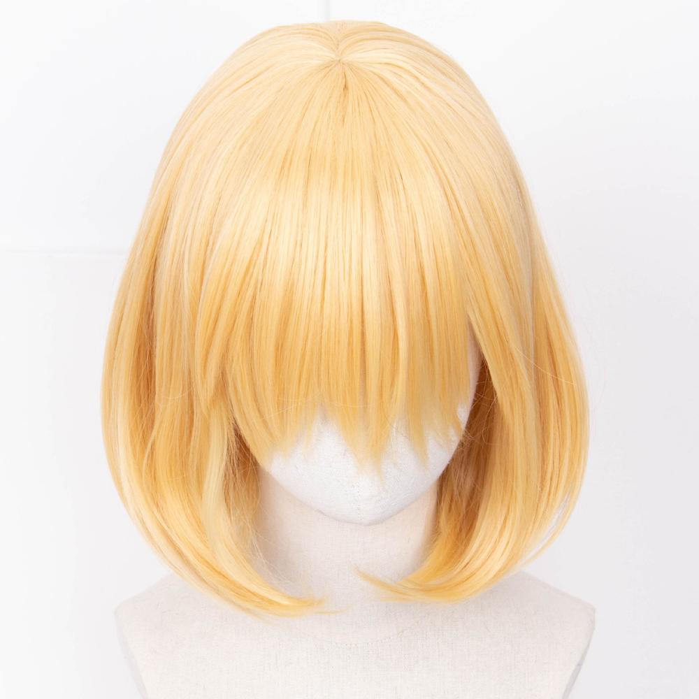 cosplayspa cosplayspa Howls Golden Short Wig Moving Castle Cosplay Set with Extras UHQD8B