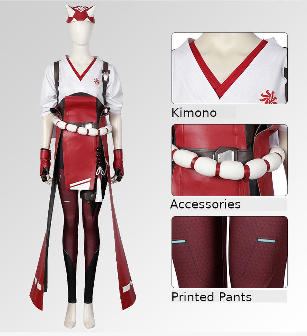 cosplayspa cosplayspa Kiriko Overwatch SR Collection White Red Cao Gao Ensemble KI2PTI