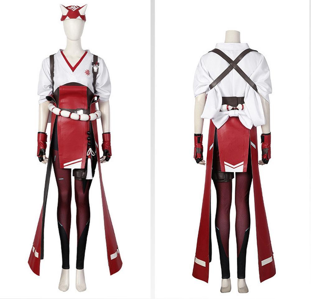 cosplayspa cosplayspa Kiriko Overwatch SR Collection White Red Cao Gao Ensemble S69Z5N