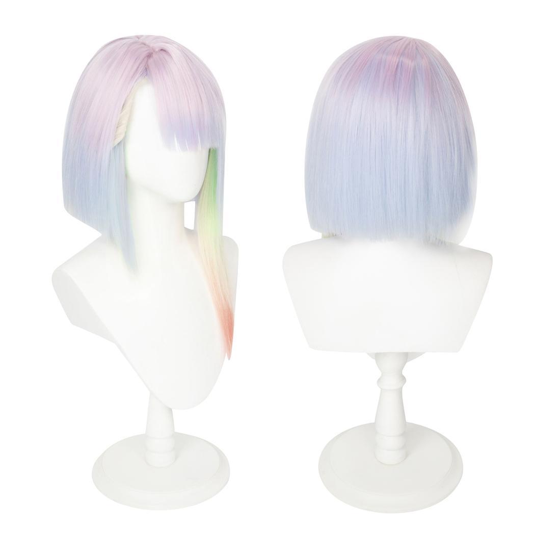 cosplayspa cosplayspa Lucy Lucyna Inspired Pink Short Straight Anime Wig for Fans D1E43G