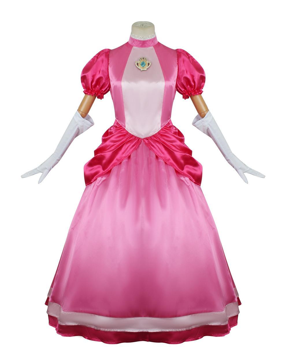 cosplayspa cosplayspa Princess Peach S 3XL Dress Mario Movie Inspired Cosplay DBHGL9