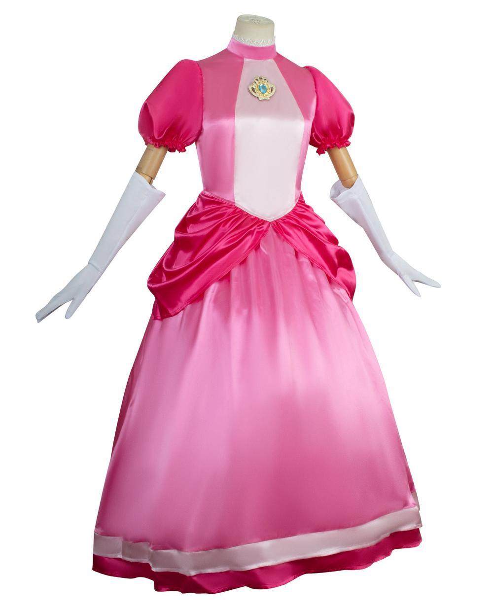 cosplayspa cosplayspa Princess Peach S 3XL Dress Mario Movie Inspired Cosplay HCZDMT