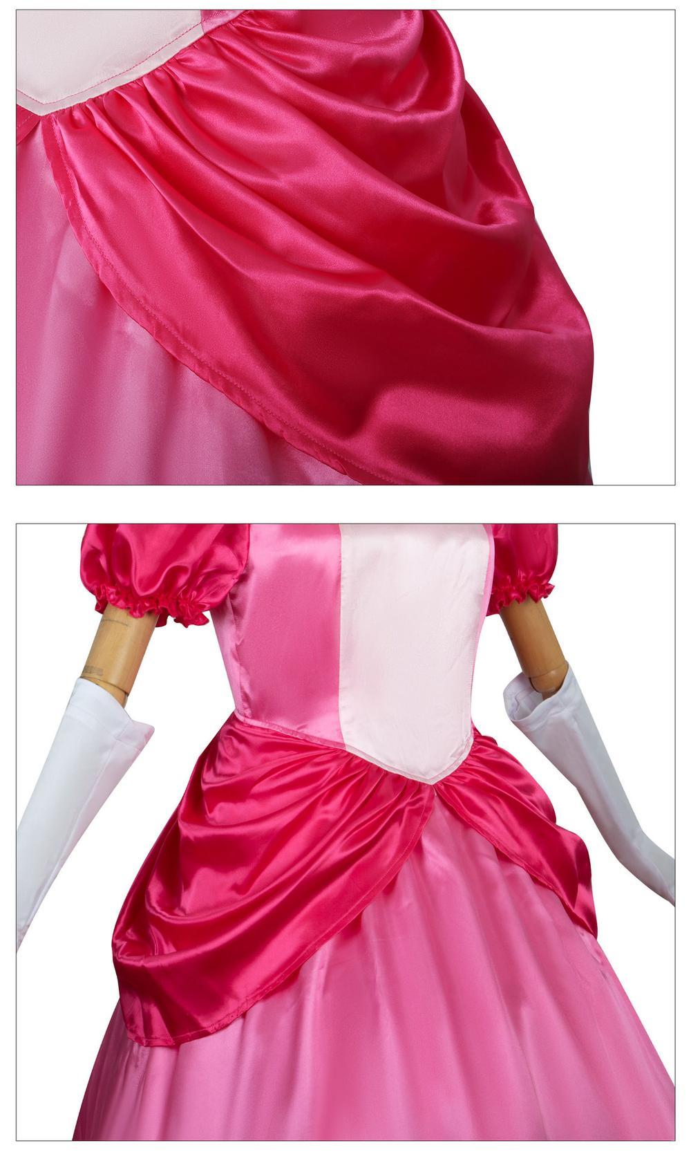 cosplayspa cosplayspa Princess Peach S 3XL Dress Mario Movie Inspired Cosplay V9IM9V