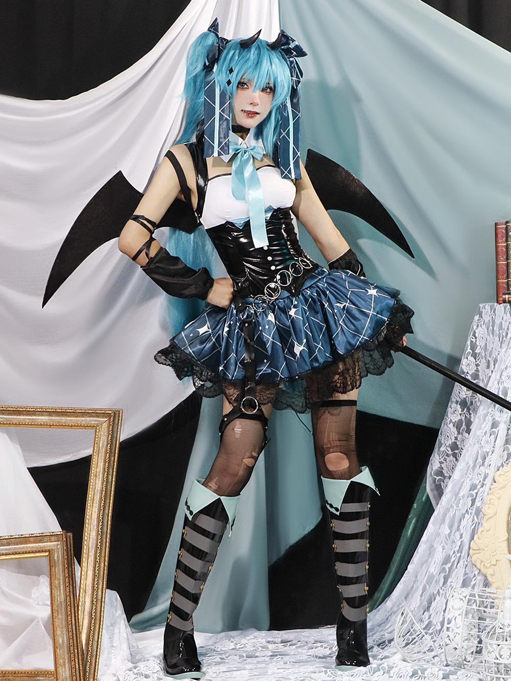 cosplayspa cosplayspa Vocaloid Hatsune Miku Devil Dress S 3XL Halloween Outfit OB5AAO