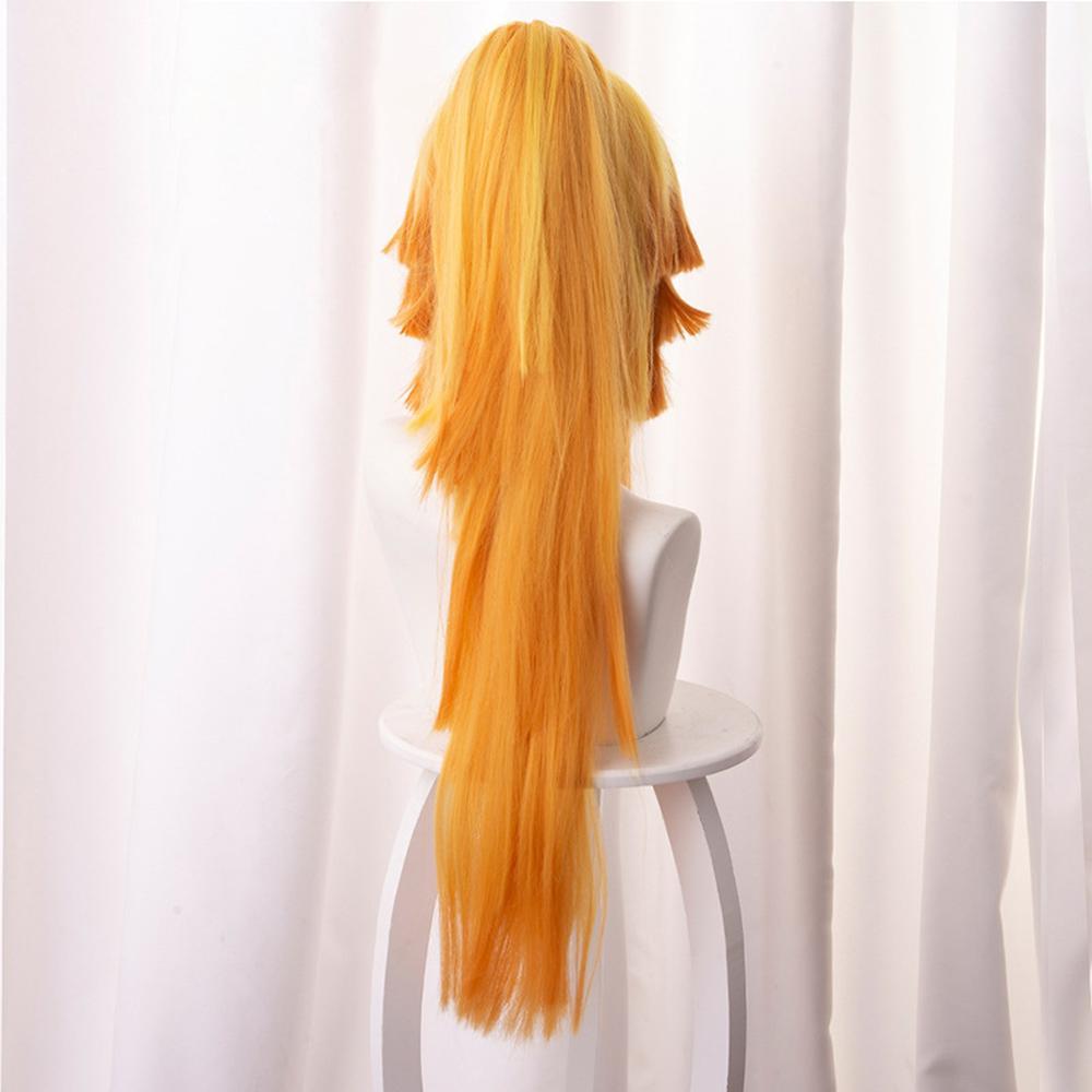 cosplayspa cosplayspa Zenitsu Inspired Orange Wig for Demon Slayer Anime Halloween Events HL797F
