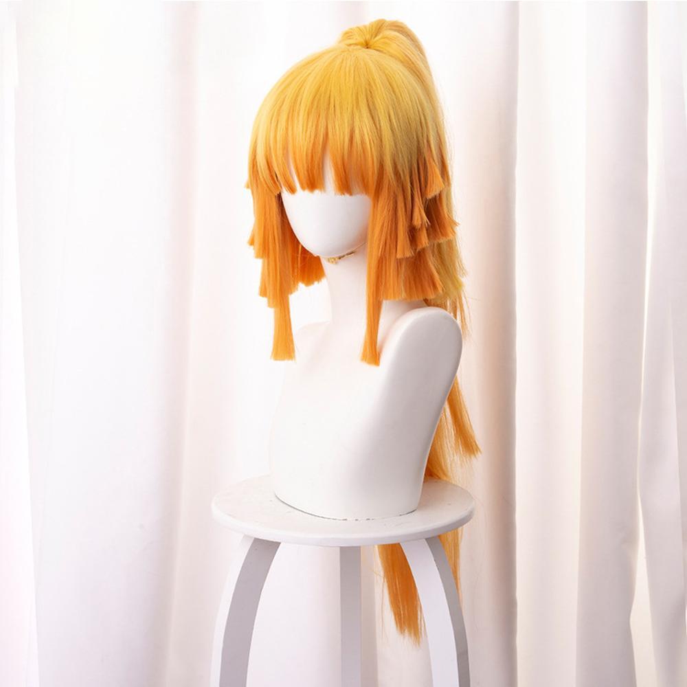 cosplayspa cosplayspa Zenitsu Inspired Orange Wig for Demon Slayer Anime Halloween Events TCRTFD