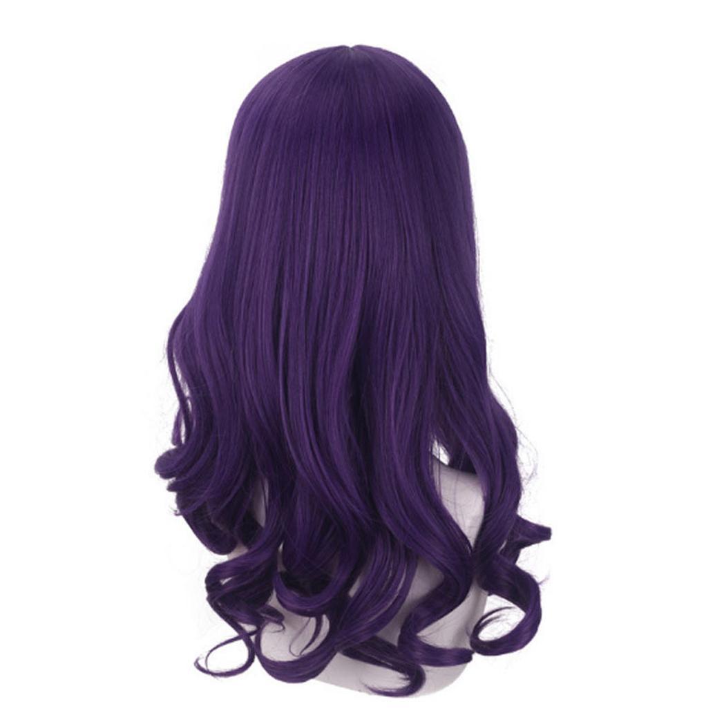 cosplayspa katsuragi misato evangelion long curly purple wig cosplayspa Katsuragi Misato Evangelion Long Curly Purple Wig Ready For Ship PG6WOT